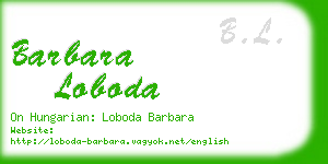 barbara loboda business card